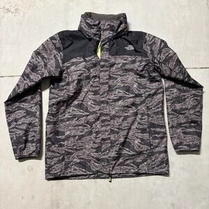 THE NORTH FACE Black Gray Neon HyVent Youth XL Rain Jacket